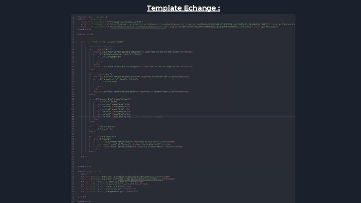 Template Echange : 
