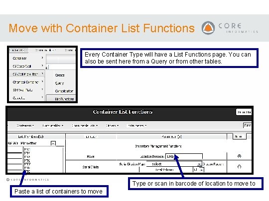 Core LIMS Training Inventory Management Locations Processes Course