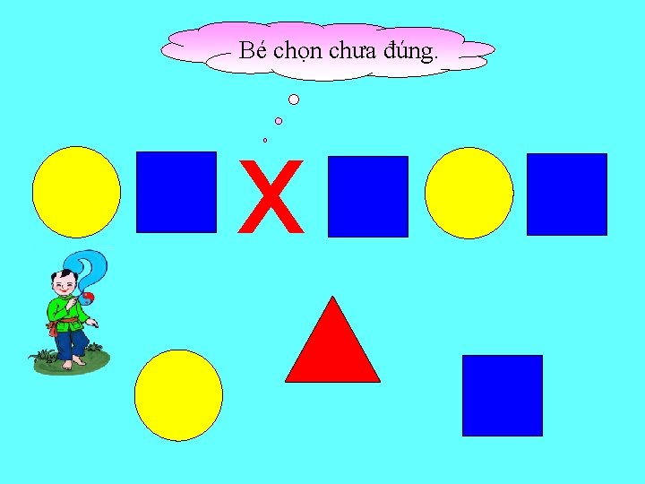 Bé chọn chưa đúng. x 