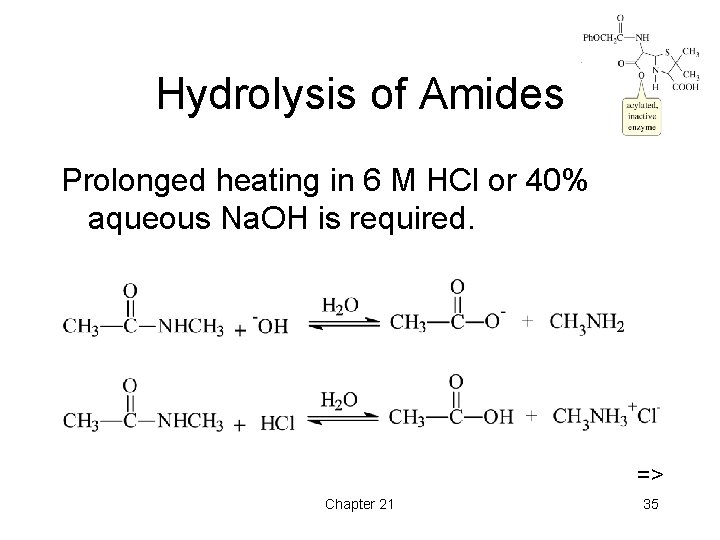 Hydrolysis of Amides Prolonged heating in 6 M HCl or 40% aqueous Na. OH