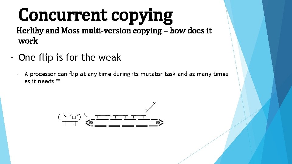 Concurrent copying Herlihy and Moss multi-version copying – how does it work - One