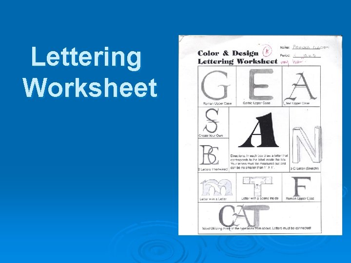 Lettering Worksheet 