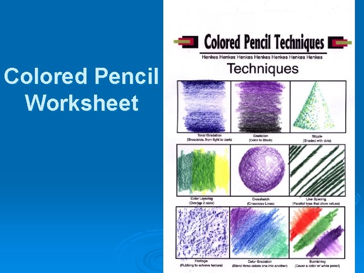 Colored Pencil Worksheet 