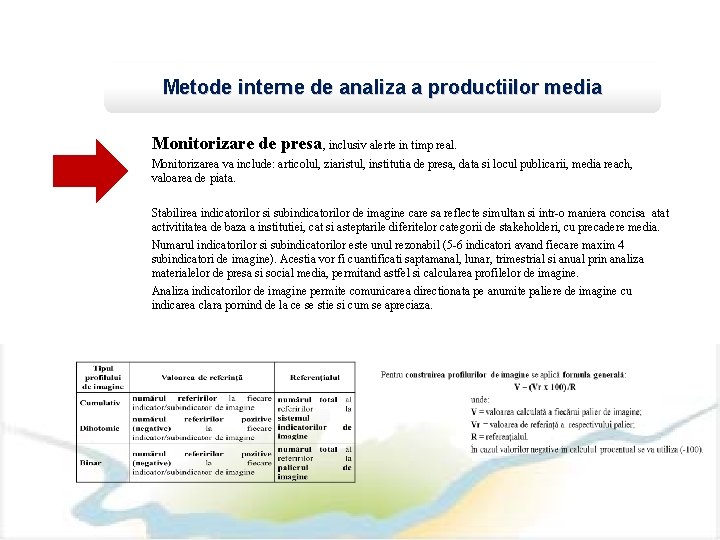 Metode interne de analiza a productiilor media Monitorizare de presa, inclusiv alerte in timp