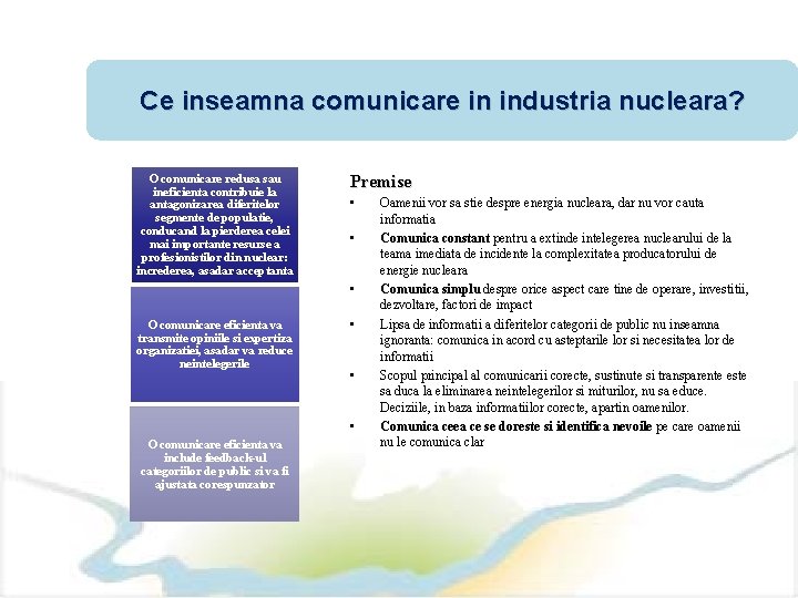 Ce inseamna comunicare in industria nucleara? O comunicare redusa sau ineficienta contribuie la antagonizarea