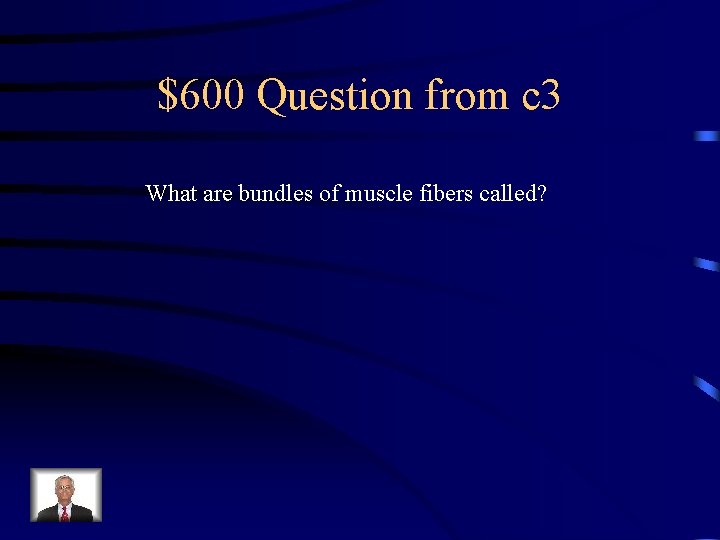 $600 Question from c 3 What are bundles of muscle fibers called? 