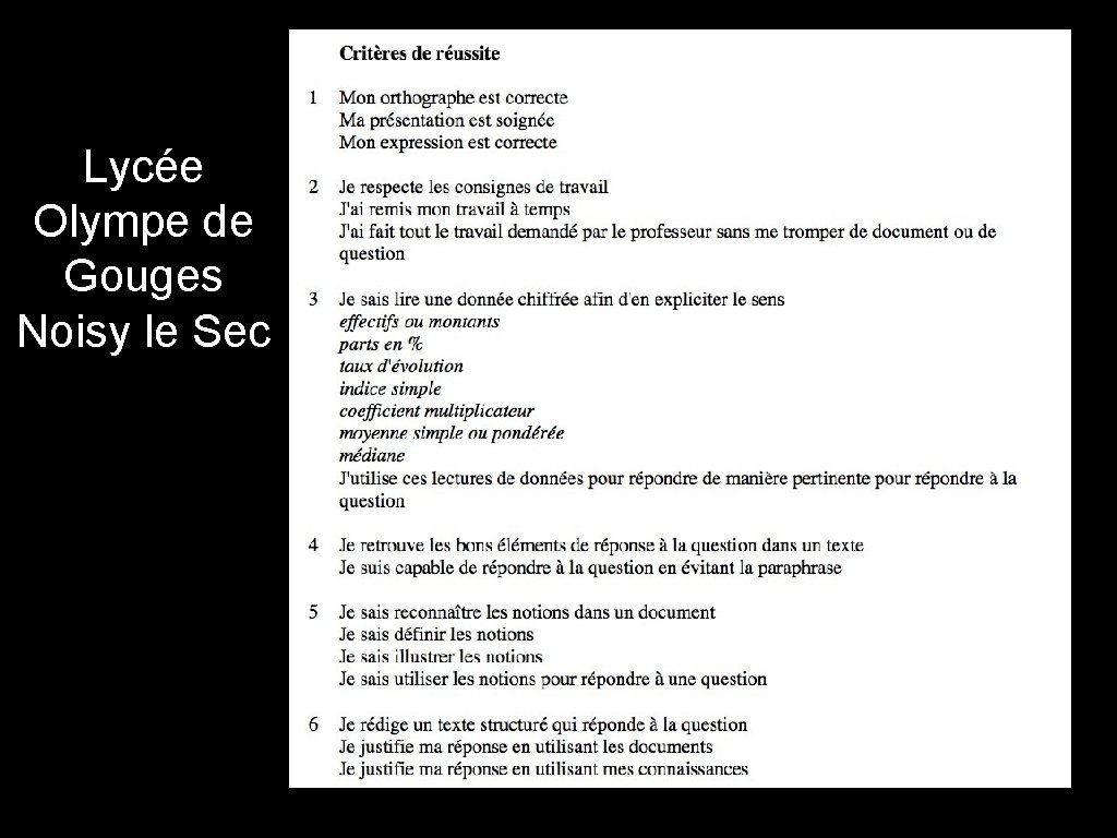 Lycée Olympe de Gouges Noisy le Sec 