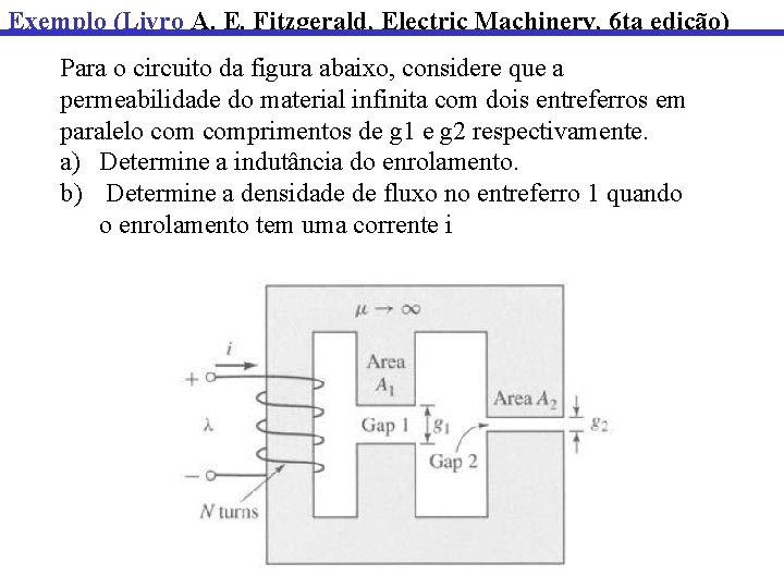 Exemplo (Livro A. E. Fitzgerald, Electric Machinery, 6 ta edição) Para o circuito da Exemplo (Livro A. E. Fitzgerald, Electric Machinery, 6 ta edição) Para o circuito da