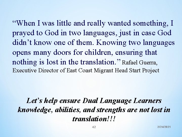 “When I was little and really wanted something, I prayed to God in two “When I was little and really wanted something, I prayed to God in two