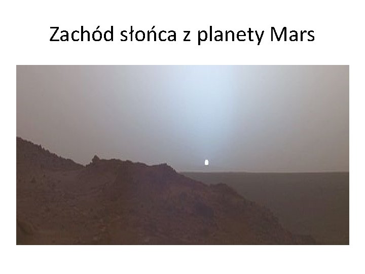 Zachód słońca z planety Mars 