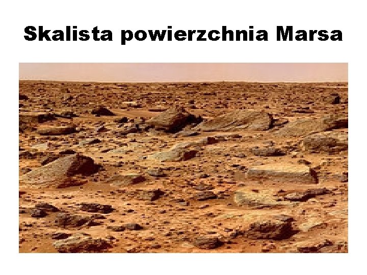Skalista powierzchnia Marsa 