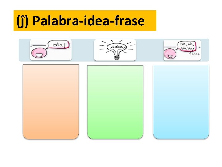 (ĵ) Palabra-idea-frase (ĵ) Palabra-idea-frase