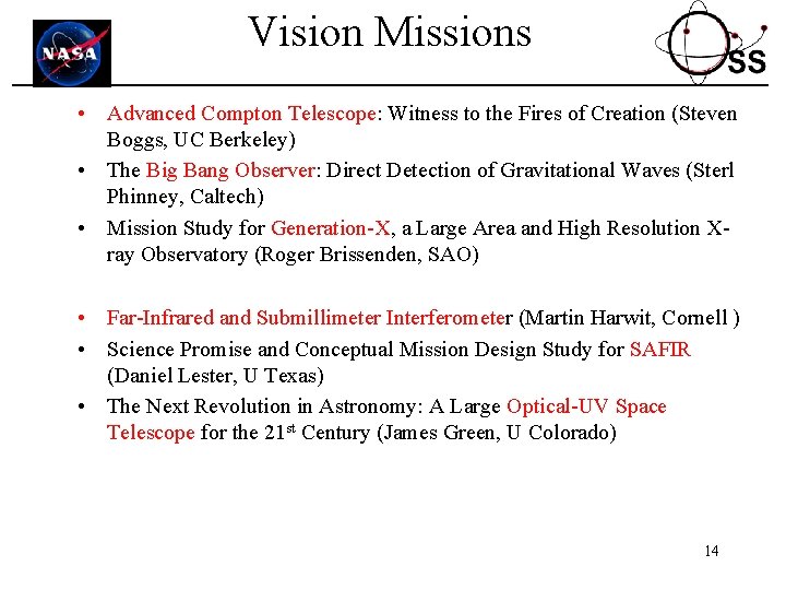 Vision Missions • Advanced Compton Telescope: Witness to the Fires of Creation (Steven Boggs,