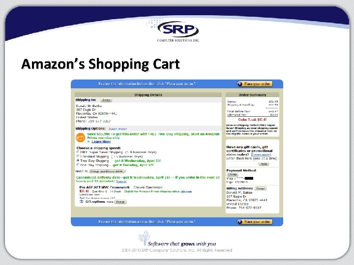 Amazon’s Shopping Cart 