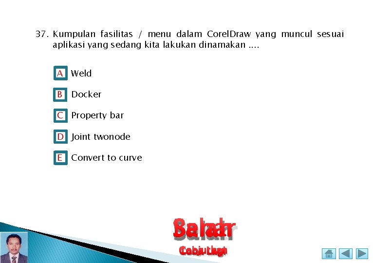 37. Kumpulan fasilitas / menu dalam Corel. Draw yang muncul sesuai aplikasi yang sedang