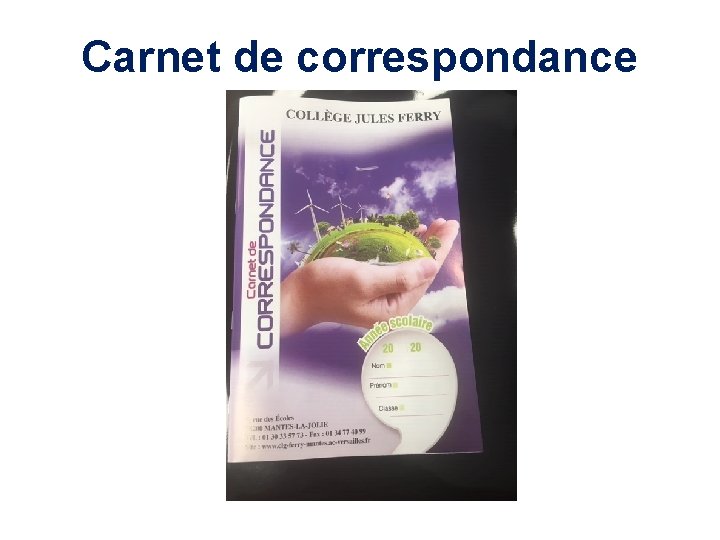 Carnet de correspondance 