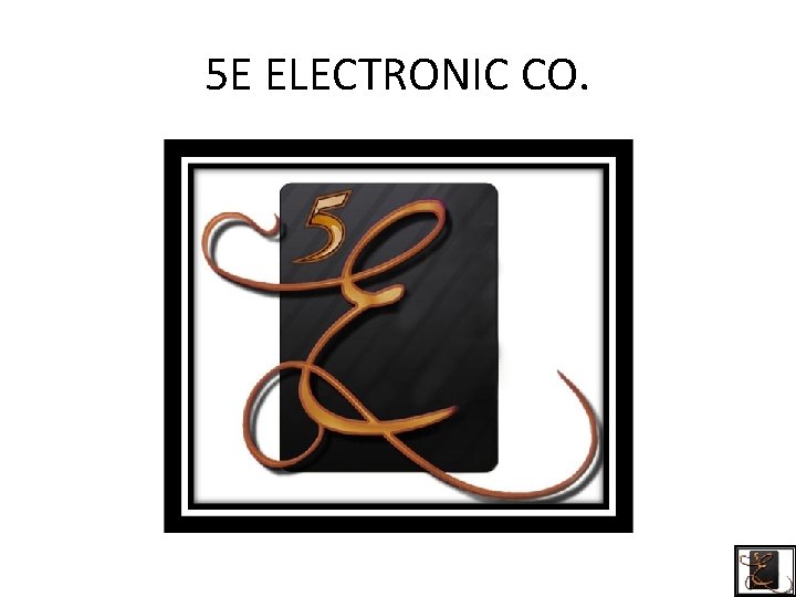 5 E ELECTRONIC CO. 