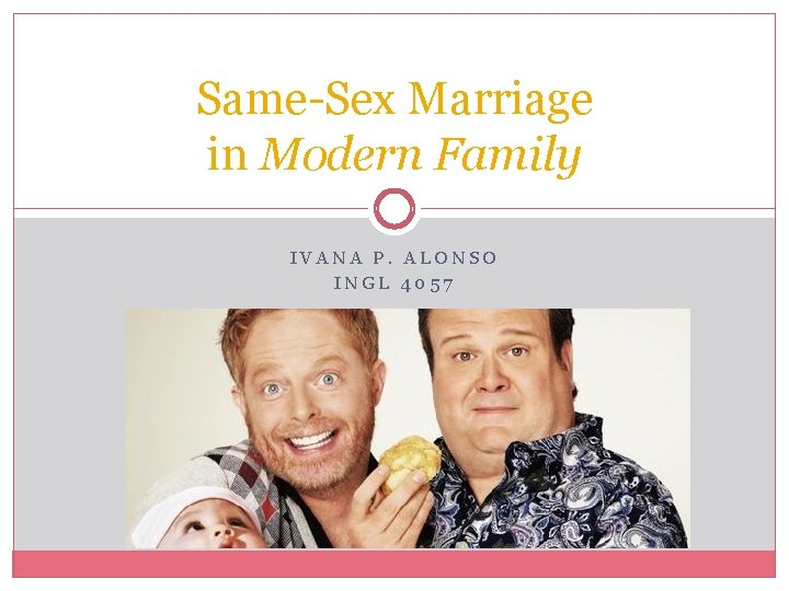 Same-Sex Marriage in Modern Family IVANA P. ALONSO INGL 4057 