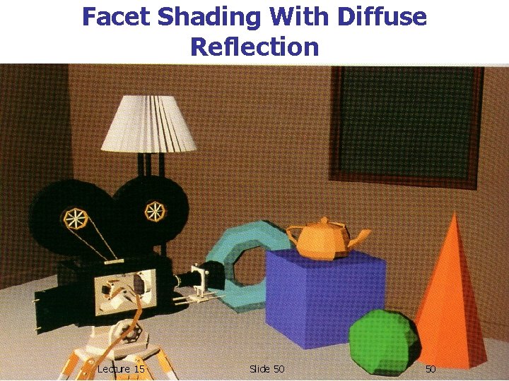 Facet Shading With Diffuse Reflection Lecture 15 Slide 50 50 