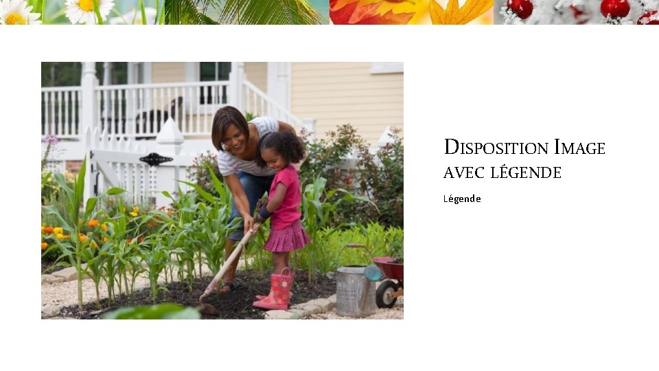 DISPOSITION IMAGE AVEC LÉGENDE Légende 