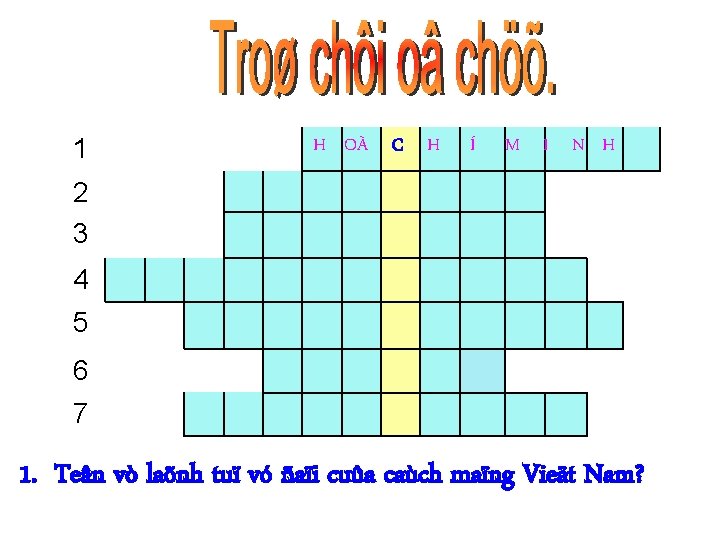 1 H OÀ C H Í M I N H 2 3 4 5