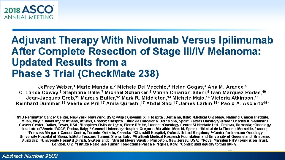 Adjuvant Therapy With Nivolumab Versus Ipilimumab After Complete Resection of Stage III/IV Melanoma: Updated