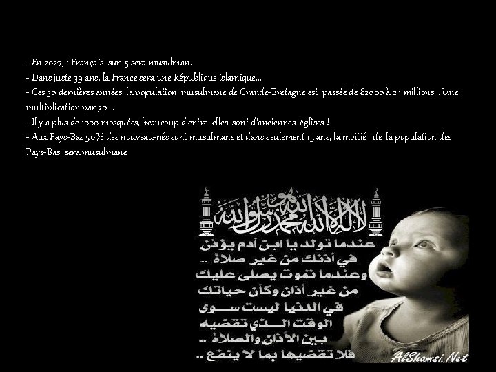- En 2027, 1 Français sur 5 sera musulman. - Dans juste 39 ans, - En 2027, 1 Français sur 5 sera musulman. - Dans juste 39 ans,