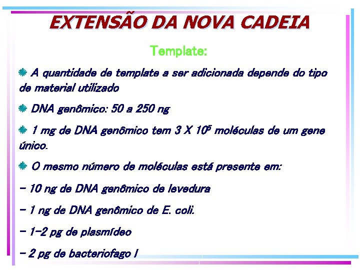 EXTENSÃO DA NOVA CADEIA Template: A quantidade de template a ser adicionada depende do EXTENSÃO DA NOVA CADEIA Template: A quantidade de template a ser adicionada depende do