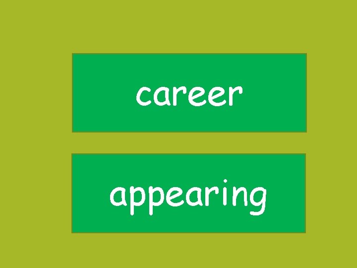 career appearing 