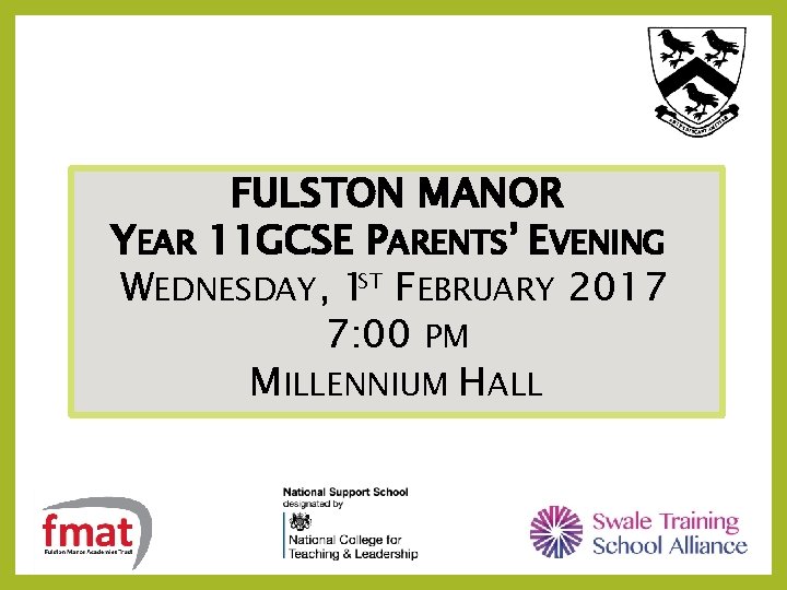 A High Performing Business & Enterprise and Training School FULSTON MANOR YEAR 11 GCSE