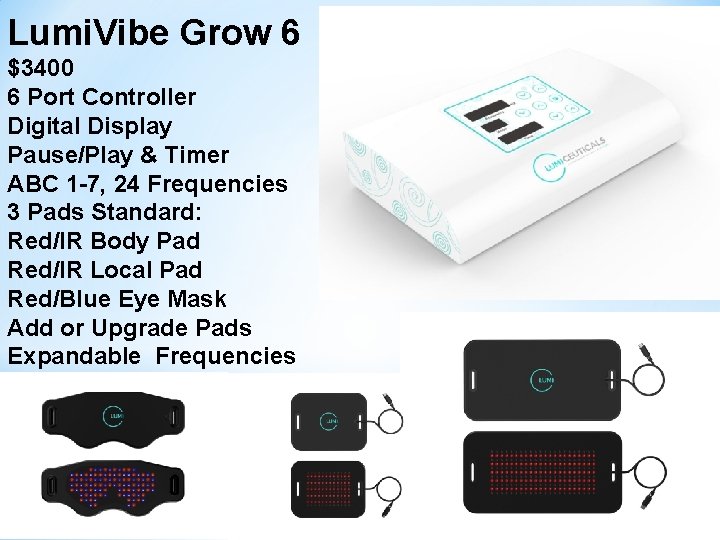 Lumi. Vibe Grow 6 $3400 6 Port Controller Digital Display Pause/Play & Timer ABC
