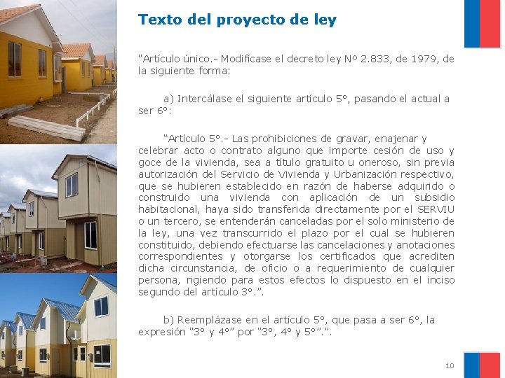 Proyecto de ley que modifica el DL N