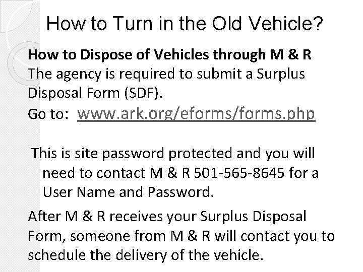 How to Turn in the Old Vehicle? How to Dispose of Vehicles through M