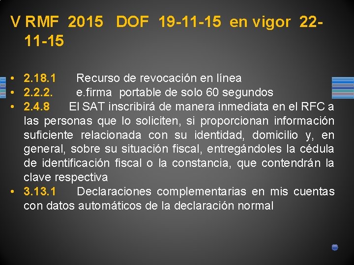 V RMF 2015 DOF 19 -11 -15 en vigor 2211 -15 • 2. 18.