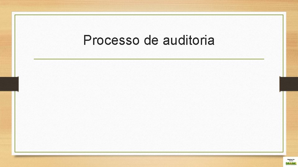 Processo de auditoria 