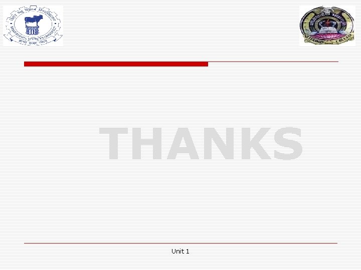 THANKS Unit 1 THANKS Unit 1