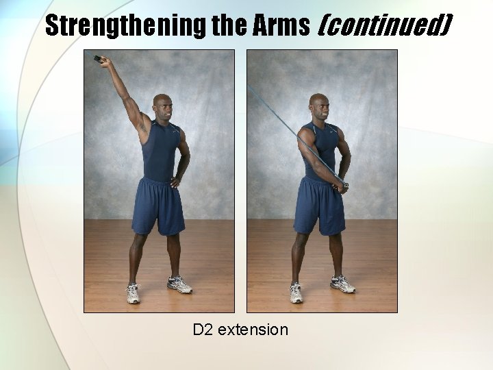 Strengthening the Arms (continued) D 2 extension 