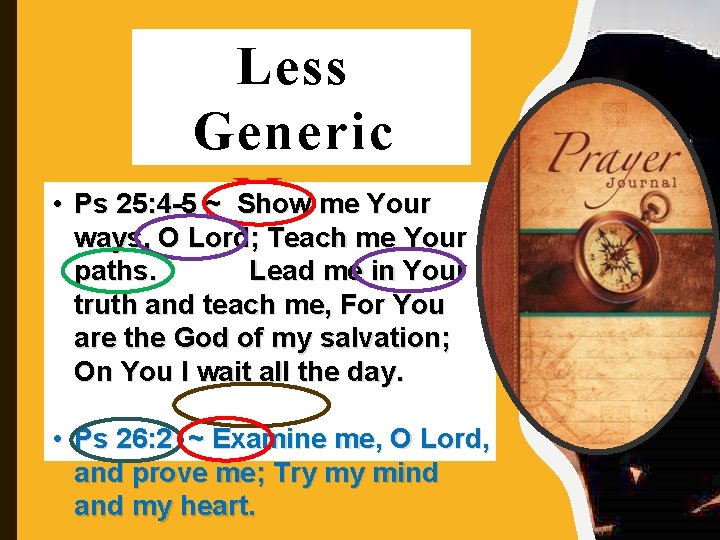 Less Generic • Ps 25: 4 -5 ~ More Show me Your ways, O