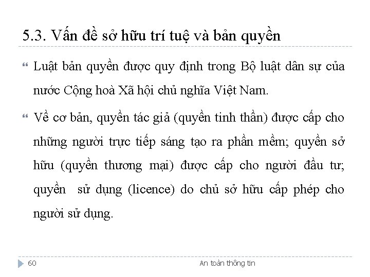 5. 3. Vấn đề sở hữu trí tuệ và bản quyền Luật bản quyền