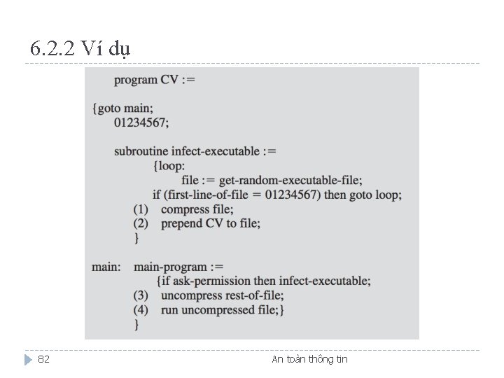 6. 2. 2 Ví dụ 82 An toàn thông tin 