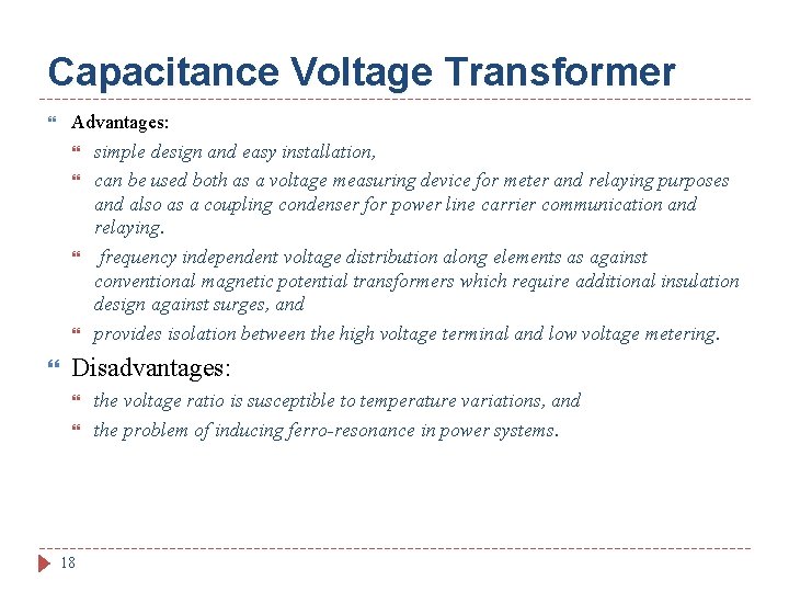 Capacitance Voltage Transformer Advantages: simple design and easy installation, can be used both as