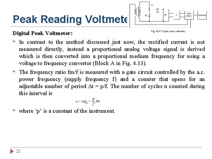 Peak Reading Voltmeters Digital Peak Voltmeter: In contrast to the method discussed just now,