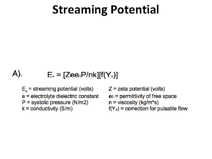 Streaming Potential 