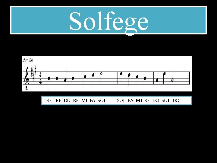 Solfege RE RE DO RE MI FA SOL FA MI RE DO SOL DO