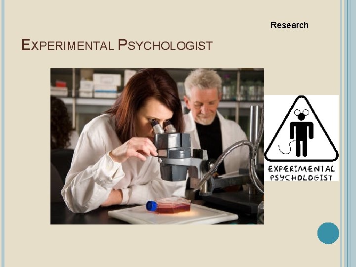 Research EXPERIMENTAL PSYCHOLOGIST 