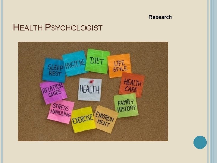 Research HEALTH PSYCHOLOGIST 