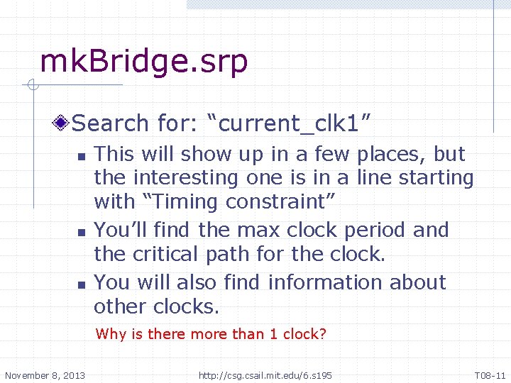 mk. Bridge. srp Search for: “current_clk 1” n n n This will show up mk. Bridge. srp Search for: “current_clk 1” n n n This will show up
