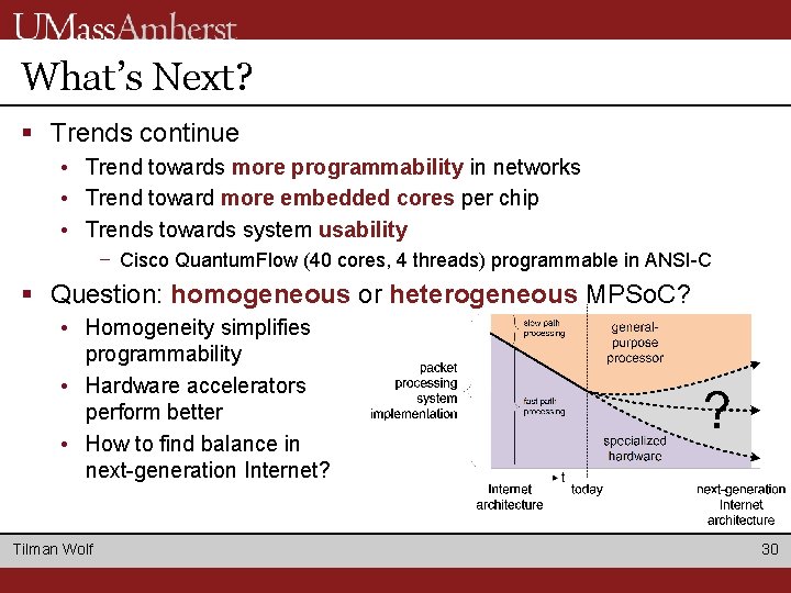 What’s Next? § Trends continue • Trend towards more programmability in networks • Trend What’s Next? § Trends continue • Trend towards more programmability in networks • Trend