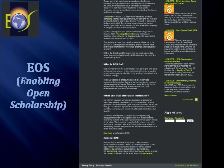 EOS (Enabling Open Scholarship) 