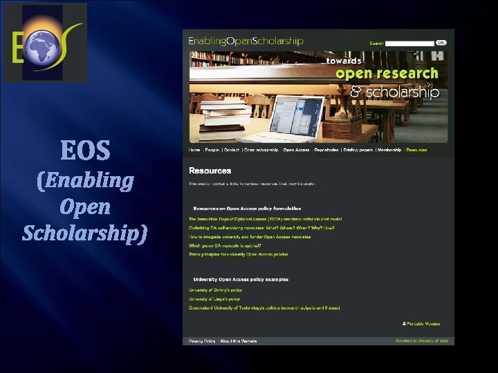 EOS (Enabling Open Scholarship) 